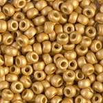 6-4202F:  6/0 Duracoat Galvanized Matte Gold Miyuki Seed Bead 