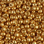 6-4203:  6/0 Duracoat Galvanized Yellow Gold Miyuki Seed Bead 
