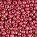 6-4211F:  6/0 Duracoat Galvanized Matte Light Cranberry Miyuki Seed Bead 
