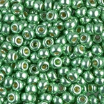 6-4214:  6/0 Duracoat Galvanized Dark Mint Green Miyuki Seed Bead 