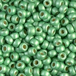 6-4214F:  6/0 Duracoat Galvanized Matte Dark Mint Green Miyuki Seed Bead 