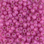 6-4238:  6/0 Duracoat Silverlined Dyed Paris Pink Miyuki Seed Bead 