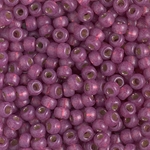 6-4247:  6/0 Duracoat Silverlined Dyed Peony Pink Miyuki Seed Bead 