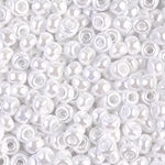 6-528:  6/0 White Pearl Ceylon Miyuki Seed Bead 