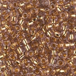6-952:  6/0 24kt Gold Lined Pale Amethyst Miyuki Seed Bead 