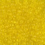 8-136:  8/0 Transparent Yellow Miyuki Seed Bead 