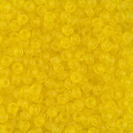 8-136F:  8/0 Matte Transparent Yellow Miyuki Seed Bead 