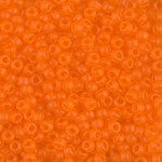 8-138F:  8/0 Matte Transparent Orange Miyuki Seed Bead 