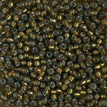 8-1421:  8/0 Dyed Silverlined Golden Olive  Miyuki Seed Bead 