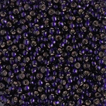 8-1426:  8/0 Dyed Silverlined Dark Purple  Miyuki Seed Bead 