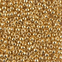 8-191:  8/0 24kt Gold Plated Miyuki Seed Bead 