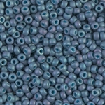 8-2030:  8/0 Matte Metallic Steel Blue Luster  Miyuki Seed Bead 
