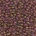8-301:  8/0 Dark Topaz Rainbow Gold Luster Miyuki Seed Bead 
