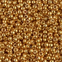8-4203:  8/0 Duracoat Galvanized Yellow Gold Miyuki Seed Bead 