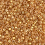 8-4231:  8/0 Duracoat Silverlined Dyed Golden Flax Miyuki Seed Bead 