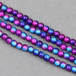 900-014-4:  4mm Miracle Bead Blue Purple Two Tone 