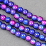 900-014-6:  6mm Miracle Bead Blue Purple Two Tone 