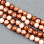 900-029-6:  6mm Miracle Bead Bronze Peach Two Tone 