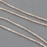 AFR-005:  2-3mm Silver Color Cylinder Ethiopian 28-inch strand (approx 275 pcs) 