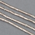 AFR-009:  3 x 7mm German Silver Tubes Ethiopian 28-inch strand (approx 95 pcs) 