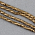 AFR-101:  1x4mm Dark Brass Heishi Kenya 13-inch strand (approx 260 pcs) 