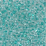BB-1528:  Sparkling Aqua Green Lined Crystal Miyuki Berry Bead 