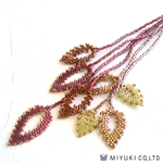 BFK-108:  Miyuki Persian Red Leaves Necklace Kit 