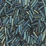 BGL2-2008:  6mm Miyuki Bugle Bead Matte Metallic Patina Iris 