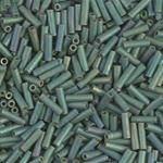 BGL2-2031:  6mm Miyuki Bugle Bead Matte Metallic Sage Green Luster 