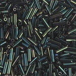 BGL2-453:  6mm Miyuki Bugle Bead Metallic Forest Green Iris (was BGL 