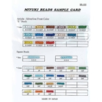 CARD-SLF-2:  Matte silverlined E-Beads & Cubes sample card (SP-122) (5/0, SB3, SB) 