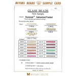 CARD 932:  Miyuki Matte (Frosted) Duracoat Seed Bead Sample Card (932) (11/0, 8/0, 6/0, LMA) 