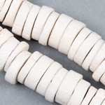 CCF-2-003:  Clay beads approx 10x2mm Beige (1 str) 