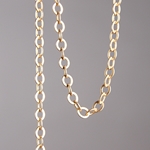 CH0003-MG: 5x4.5mm Flat Cable Chain - Matte Gold (5ft) 