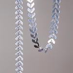 CH0007-S: 6.5mm Chevron Chain - Silver Plated (5 ft) 