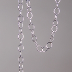 CH0009-S: 6 x 5mm Link Chain - Silver Plated (5 ft) 