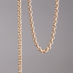 CH0010-MG: 3.5mm Rolo Chain - Matte Gold (5 ft) 