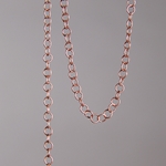 CH0013-AC: 4.2 x 4mm Fine Round Cable Chain - Antique Copper (5 ft) 
