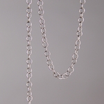 CH0013-AS: 4.2 x 4mm Fine Round Cable Chain - Antique Silver (5 ft) 