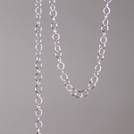 CH0013-S: 4.2 x 4mm Fine Round Cable Chain - Silver Plated (5 ft) 