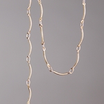 CH0015-MG: 12mm Curved Bar Chain - Matte Gold (5 ft) 