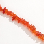 CSG-02-TNG: Designer Sea Glass - Tangerine Pebbles 9x6mm 
