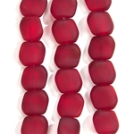 CSG-04-CHR:  Designer Sea Glass - Cherry Red Sq. Nugget 