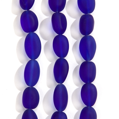Caravan Beads - - CSG-06-AQU: Designer Sea Glass - Aqua Flat