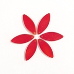 CSG-10-CHR: Designer Sea Glass - Cherry Red Petal 33x13mm 