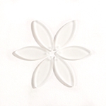 CSG-10-CRY: Designer Sea Glass - Crystal Petal 33x13mm 