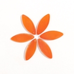 CSG-10-TNG: Designer Sea Glass - Tangerine Petal 33x13mm 