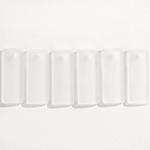 CSG-11-CRY: Designer Sea Glass - Crystal Curved Rectangle 35x14mm 