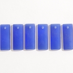 CSG-11-RYB: Designer Sea Glass - Royal Blue Curved Rectangle 35x14mm 