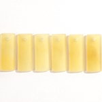 CSG-11-SYW: Designer Sea Glass - Saffron Yellow Curved Rectangle 35x14mm 